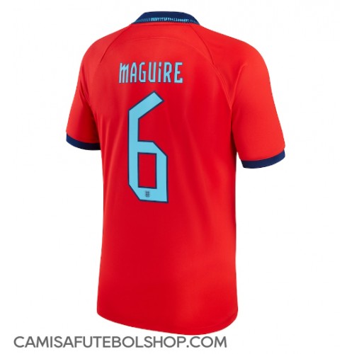 Camisa de time de futebol Inglaterra Harry Maguire #6 Replicas 2º Equipamento Mundo 2022 Manga Curta